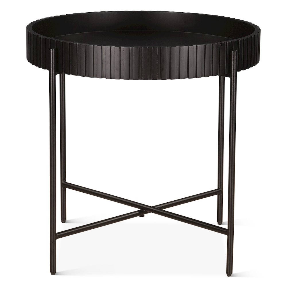 Halden Nesting Tray Tables in Matte Black. Picture 3
