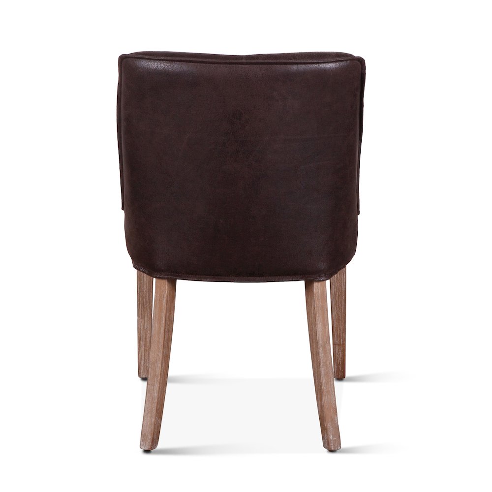 Avery Dark Brown Leather Side Chairs - Set Of 2. Picture 6