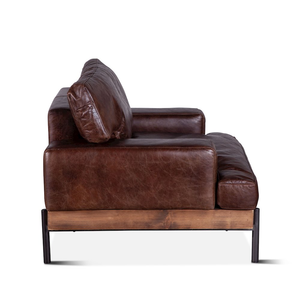 Chiavari Armchair in Geisha Brown Leather. Picture 4