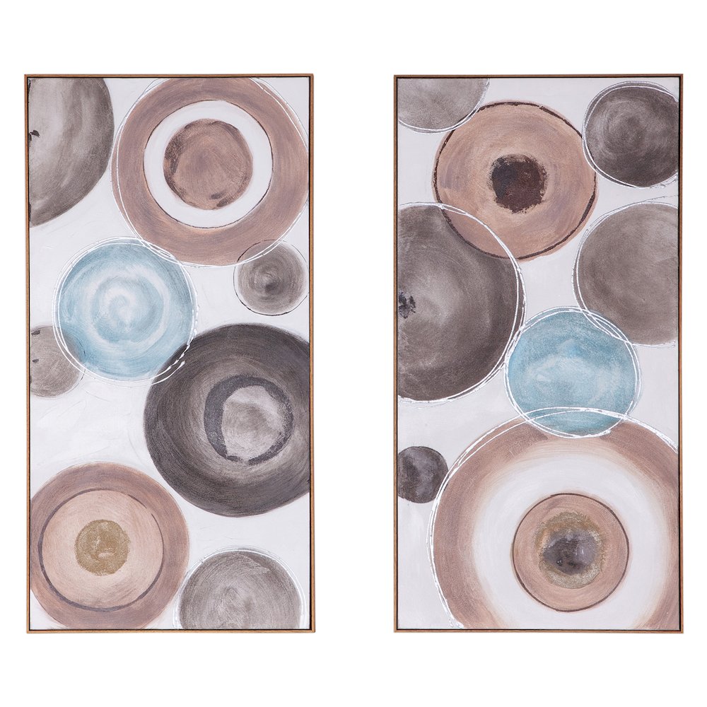 Glass and Grace Hand Painted Framed Diptych. Picture 1