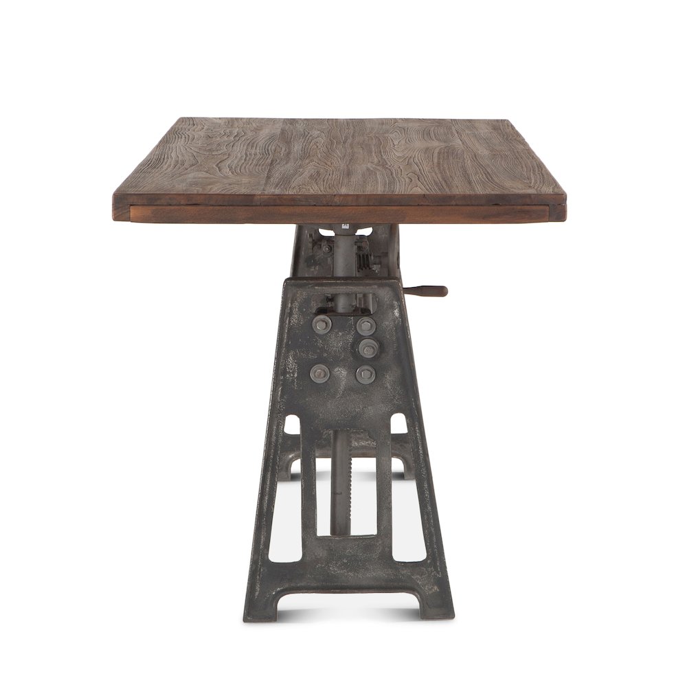 Artezia 60-Inch Reclaimed Teak Wood Desk with Adjustable Crank. Picture 5