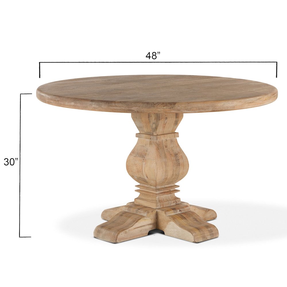 Pengrove 48" Round Dining Table in Antique Oak Finish. Picture 6