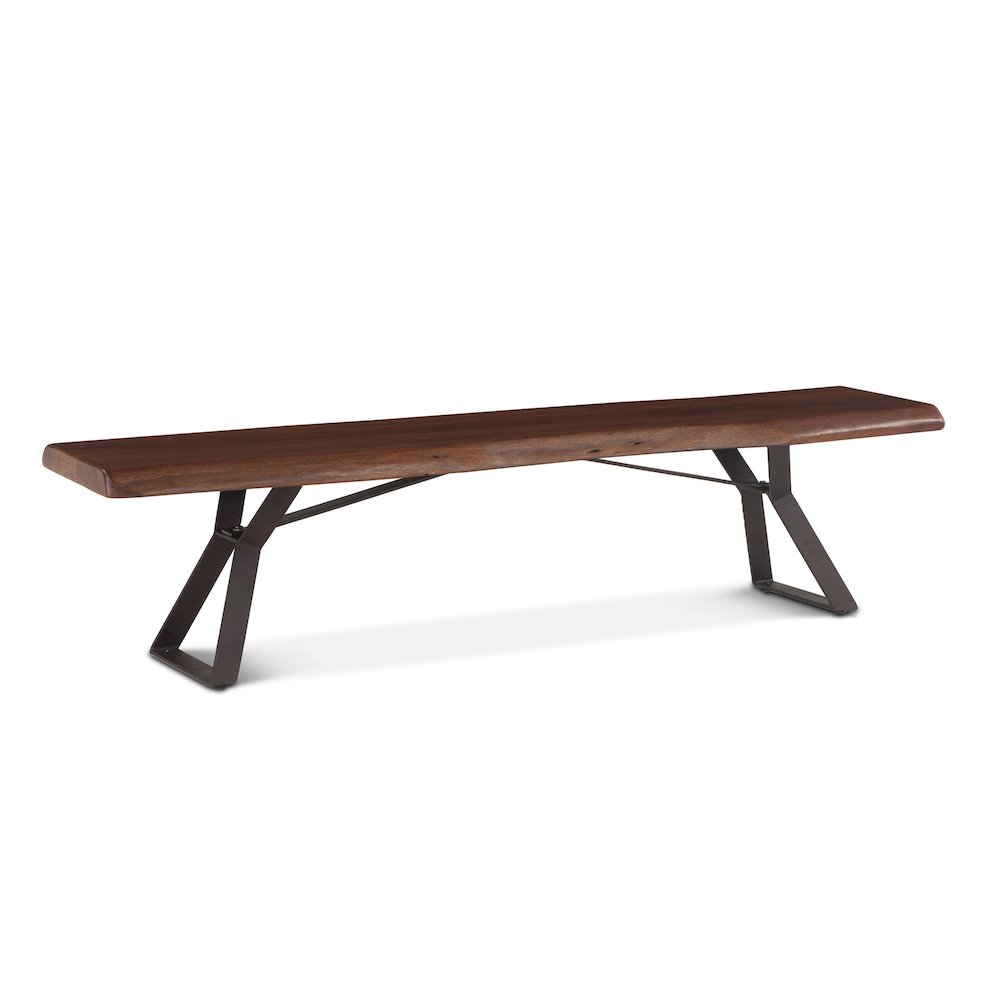 Nottingham 90" Bench with Walnut Finish. Picture 7