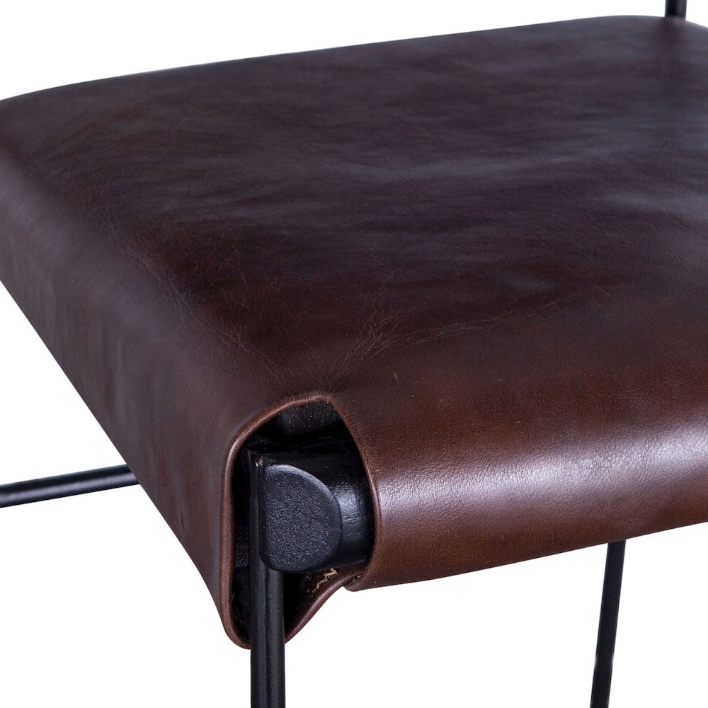Melbourne Bar Chair Chocolate Leather. Picture 9