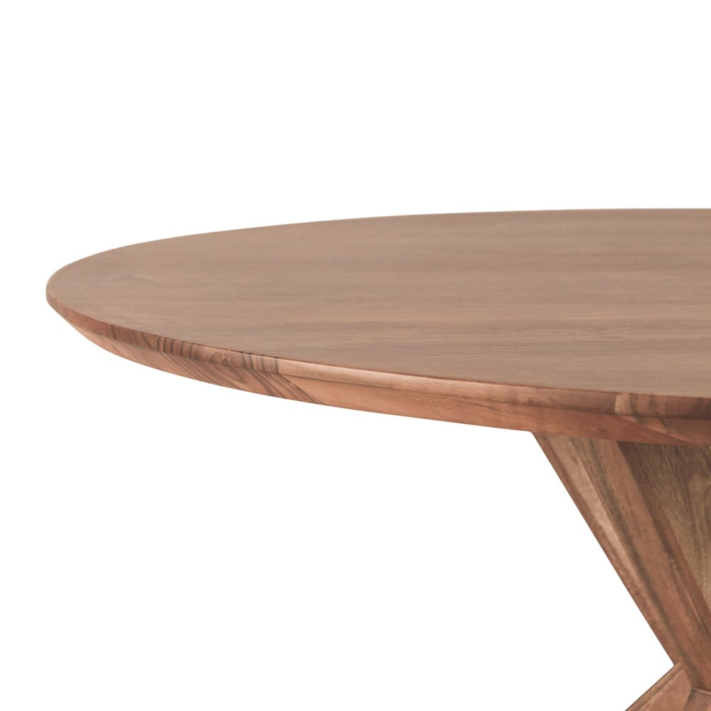 Stockholm 54" Round Dining Table in Weathered Acacia. Picture 4