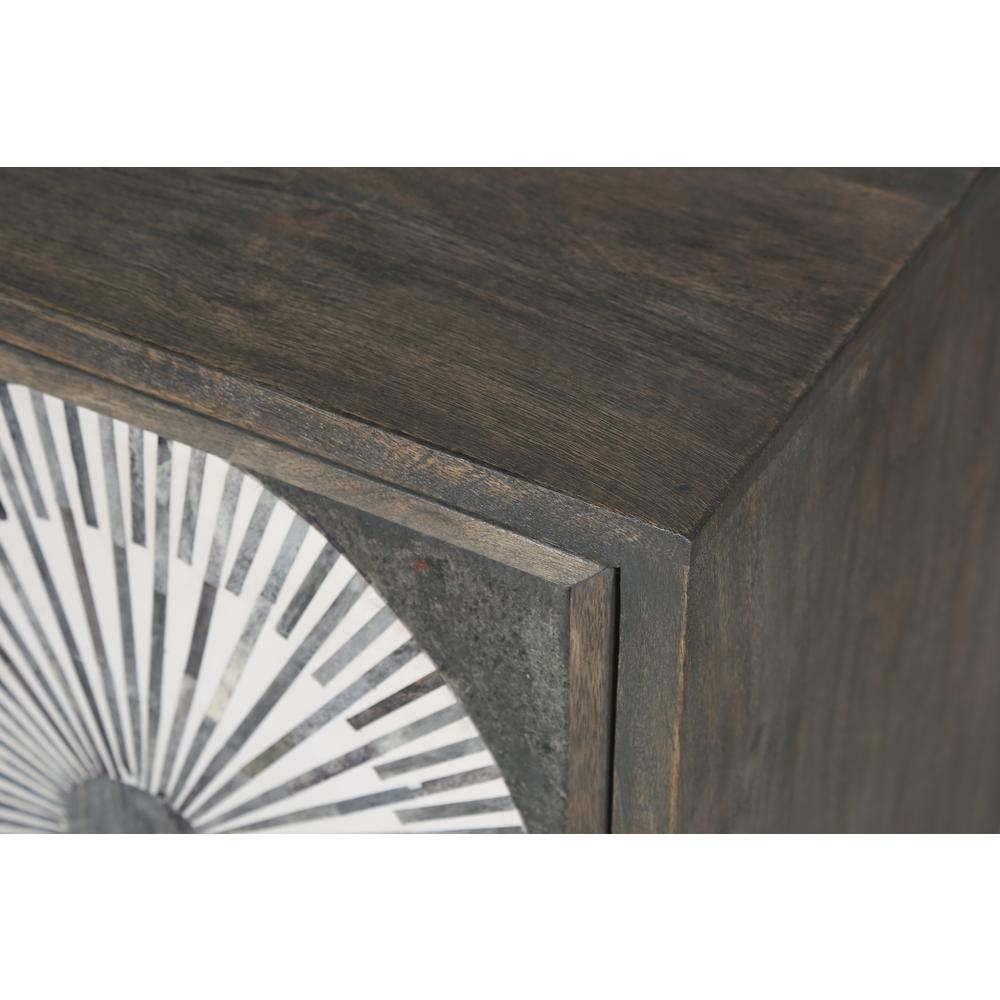 Palm Desert Modern Bone Inlay Sideboard in Vintage Gray. Picture 6
