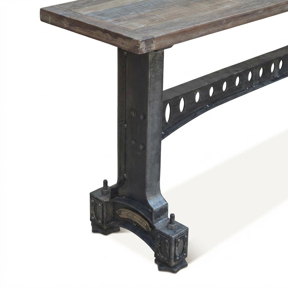 Rustic Industrial Console Table, Entryway Accent Table for Living Room,Gray. Picture 8