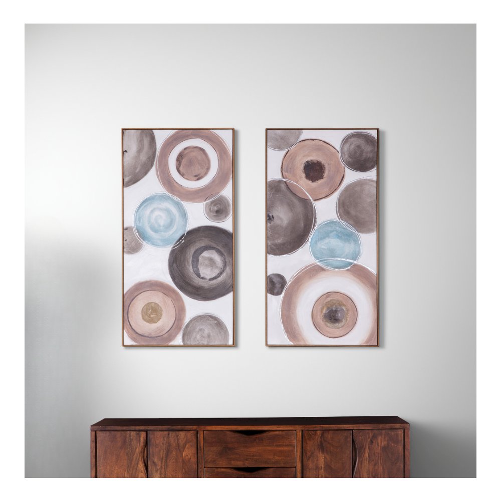 Glass and Grace Hand Painted Framed Diptych. Picture 3