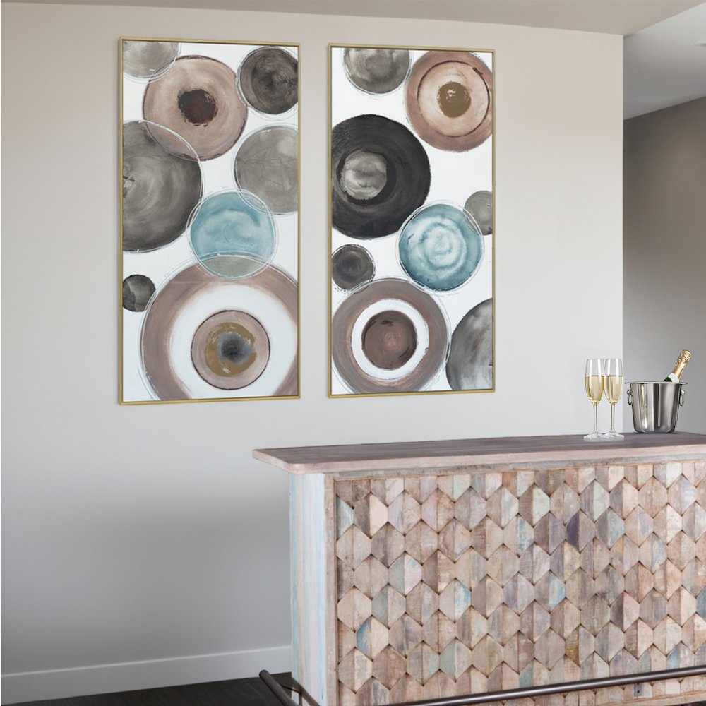 Glass and Grace Hand Painted Framed Diptych. Picture 4