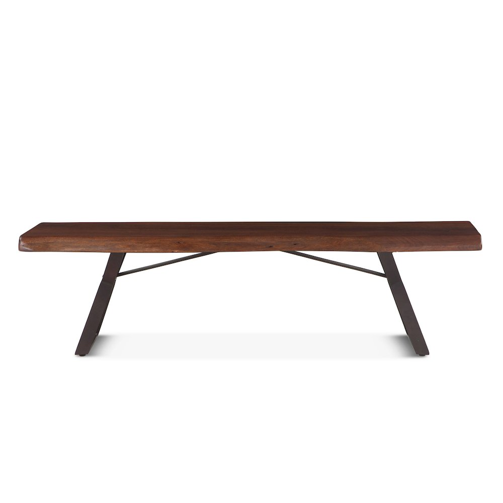 Nottingham 72" Bench with Walnut Finish. Picture 8