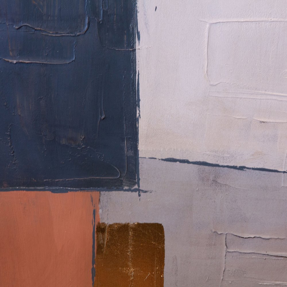 Abstract Horizons Hand Painted Framed Diptych. Picture 3