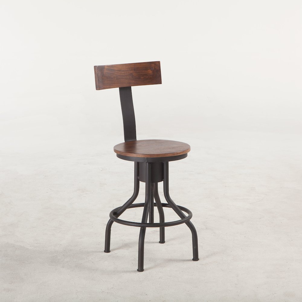 Artezia Acacia Wood Adjustable Bar Stools, Set of 2. Picture 8