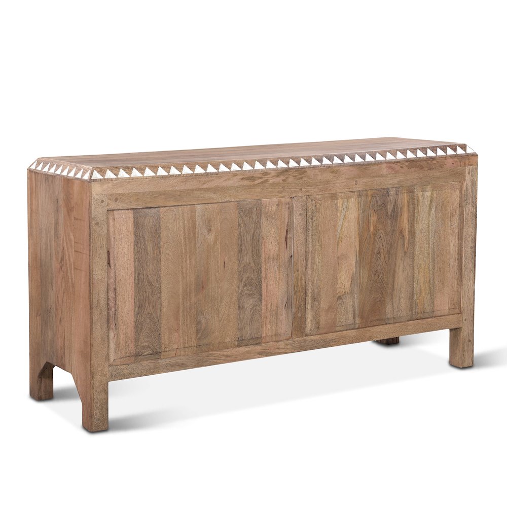Haveli Dresser 61in Carved, Natural White. Picture 5