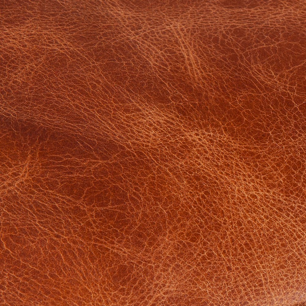 Chiavari Modern Leather Sofa in Vintage Cognac. Picture 5
