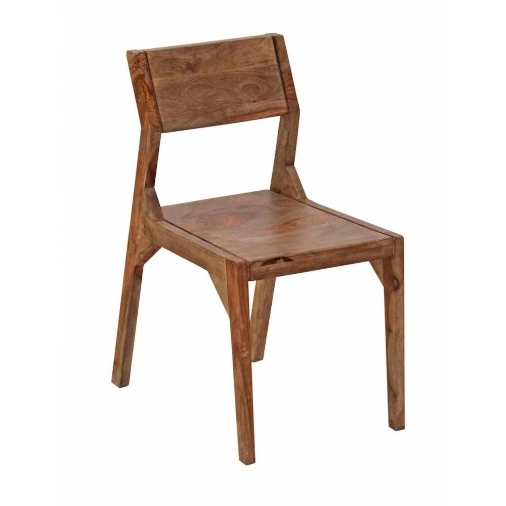 Acres Arlo Wood Dining Chair with Slanted Back in Brownstone. Picture 2