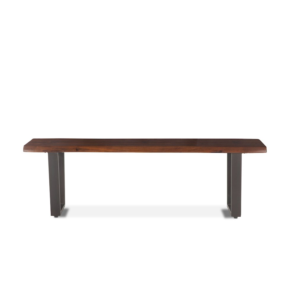 Belfrie 56" Bench in Acacia with Walnut Finish. Picture 5