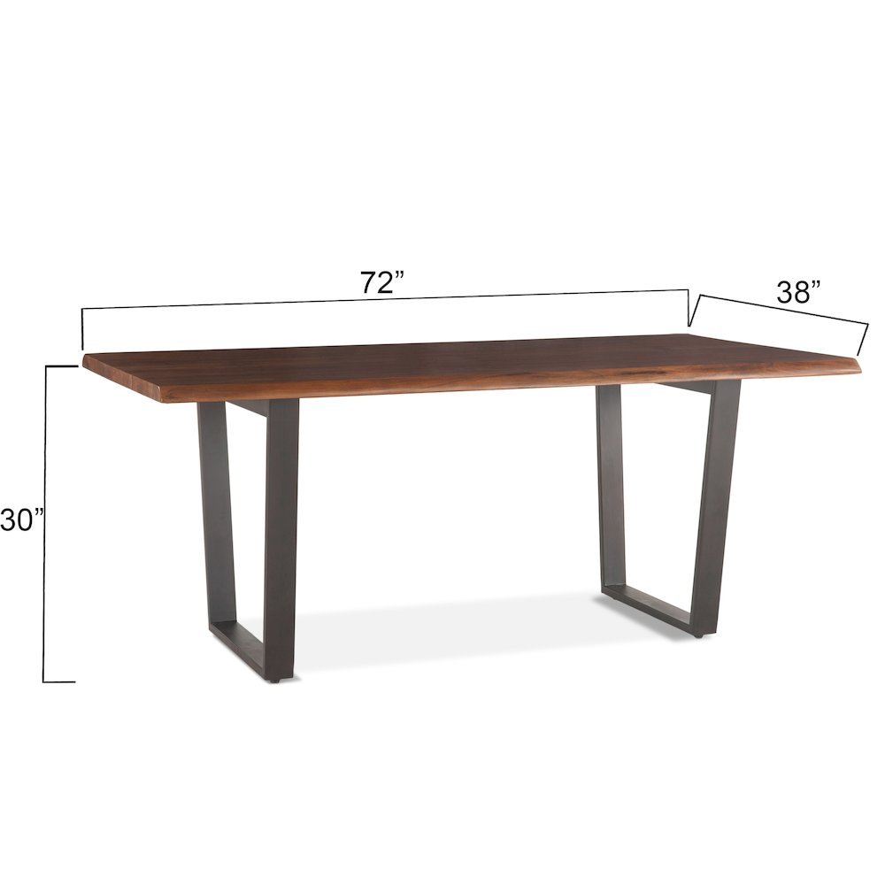 Belfrie 72" Dining Table in Acacia with Walnut Finish. Picture 2