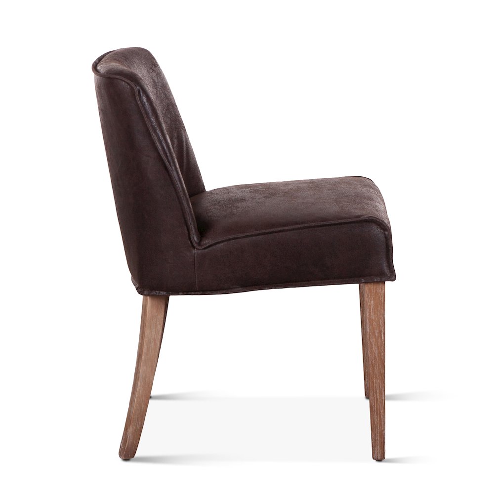 Avery Dark Brown Leather Side Chairs - Set Of 2. Picture 7
