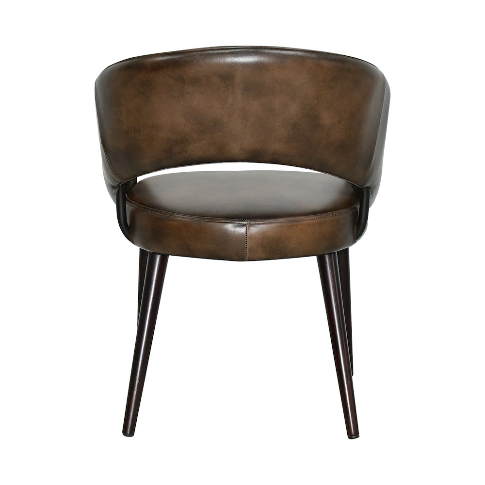 Thorpe Dining Chair in Antique Whiskey Leather with Walnut Legs. Picture 3