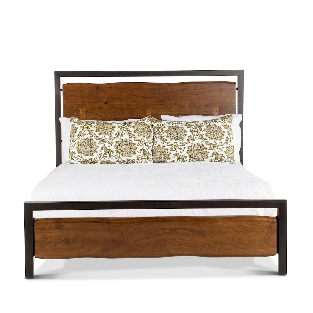 Glenwood Acacia Wood Queen Bed in Walnut Finish. Picture 8