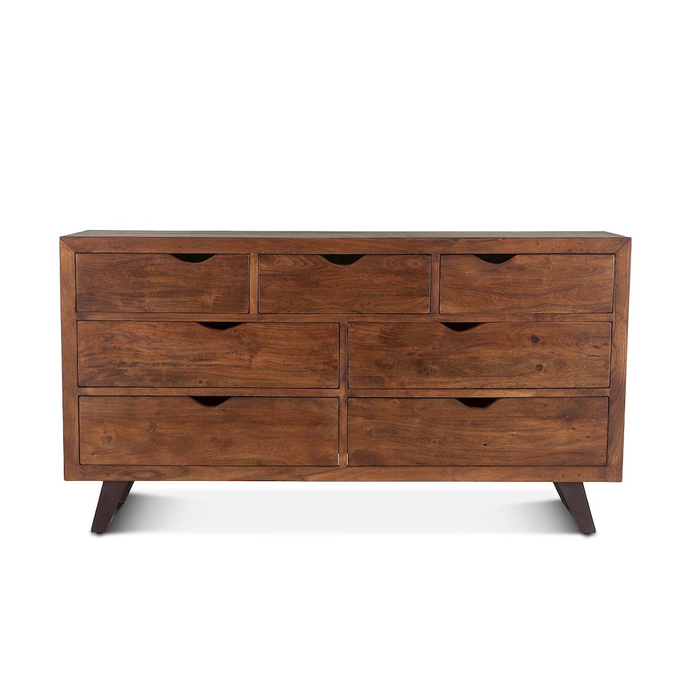 Nottingham 71-Inch Acacia Wood Dresser in Walnut Finish. Picture 5