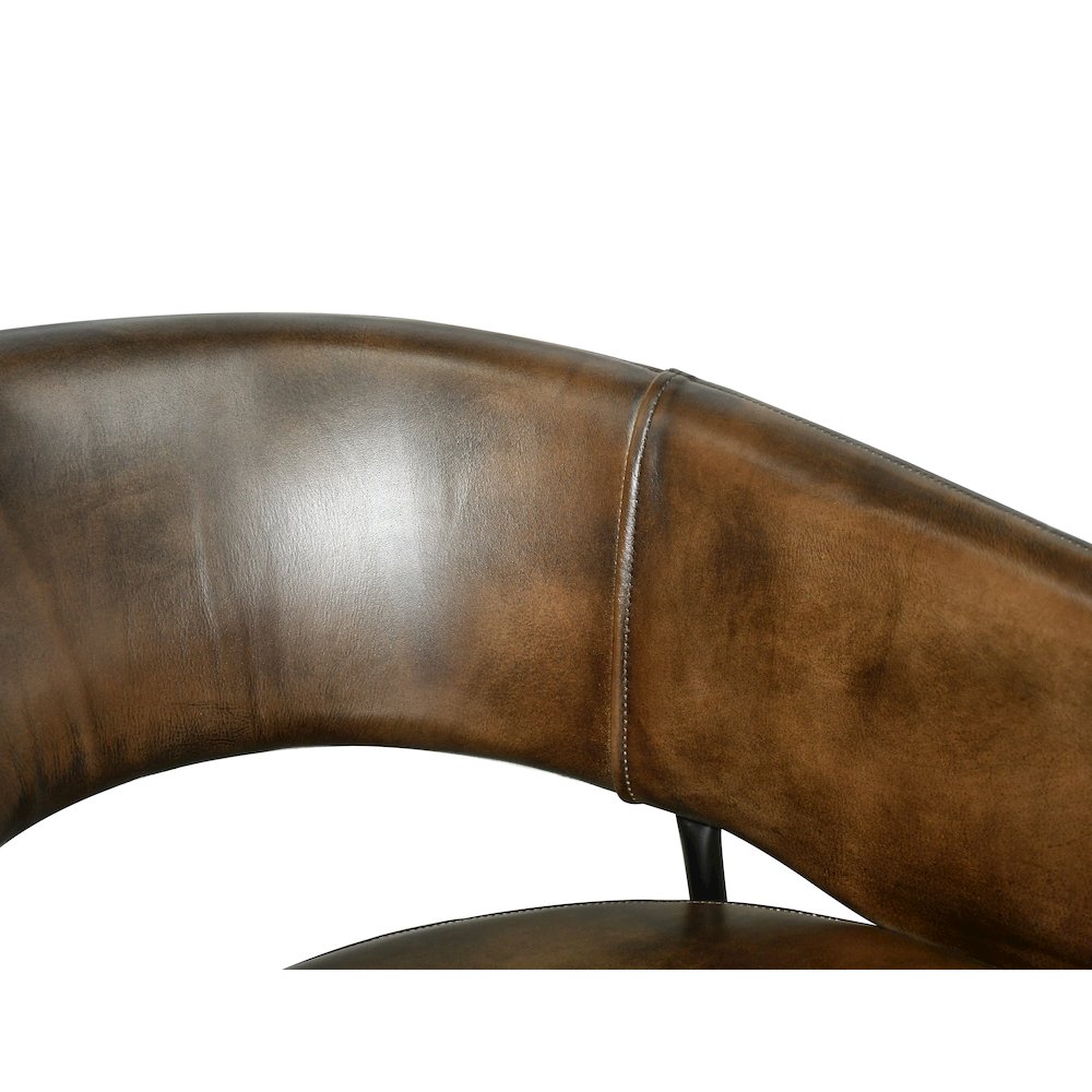 Thorpe Dining Chair in Antique Whiskey Leather with Walnut Legs. Picture 4