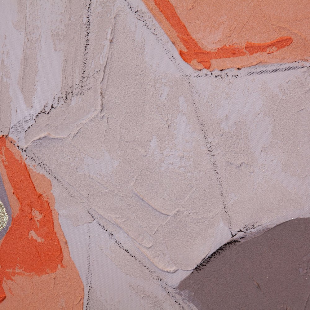 Muted Mosaic 1 Hand Painted Framed Diptych. Picture 4