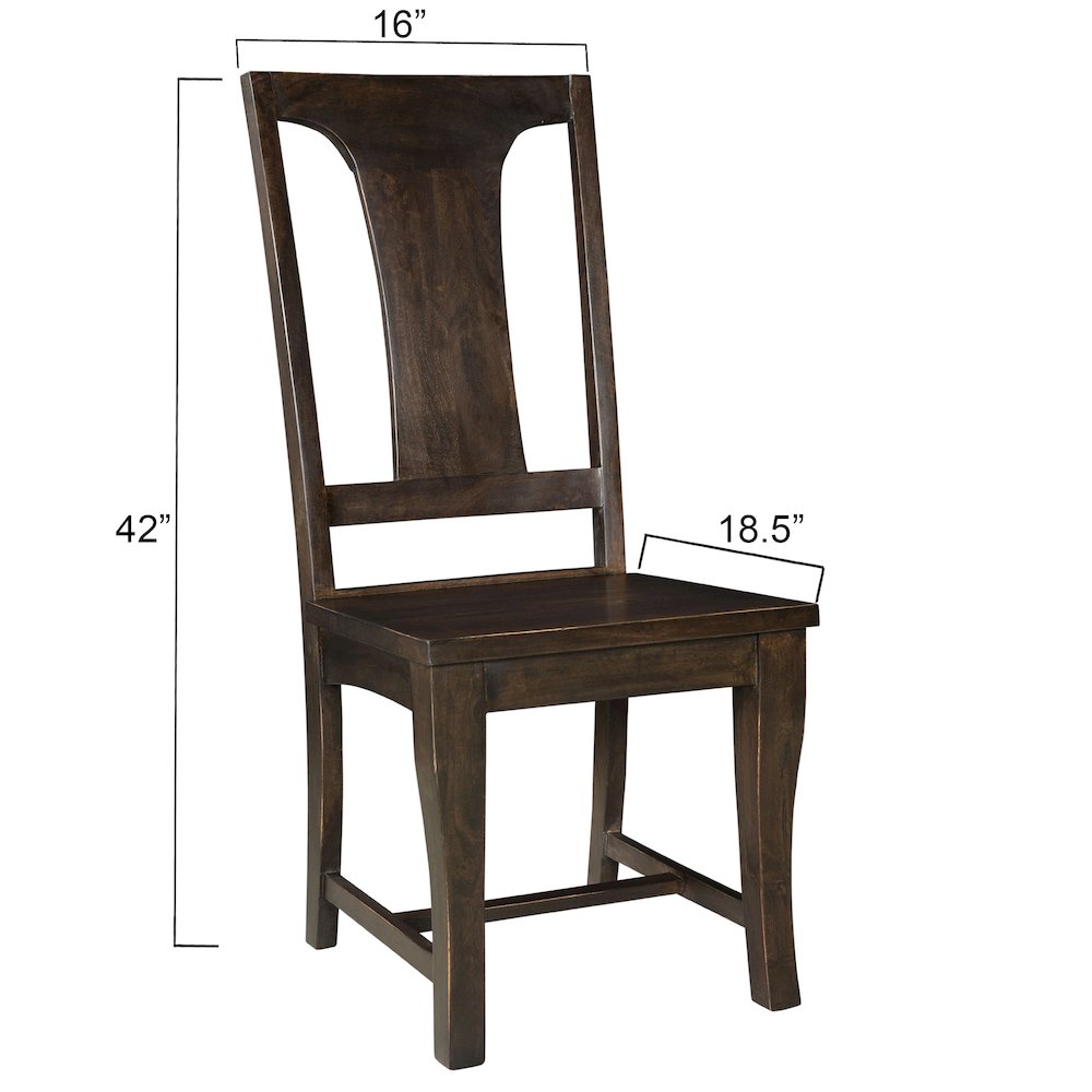 Toulon Dining Chair in Vintage Brown Finish. Picture 6