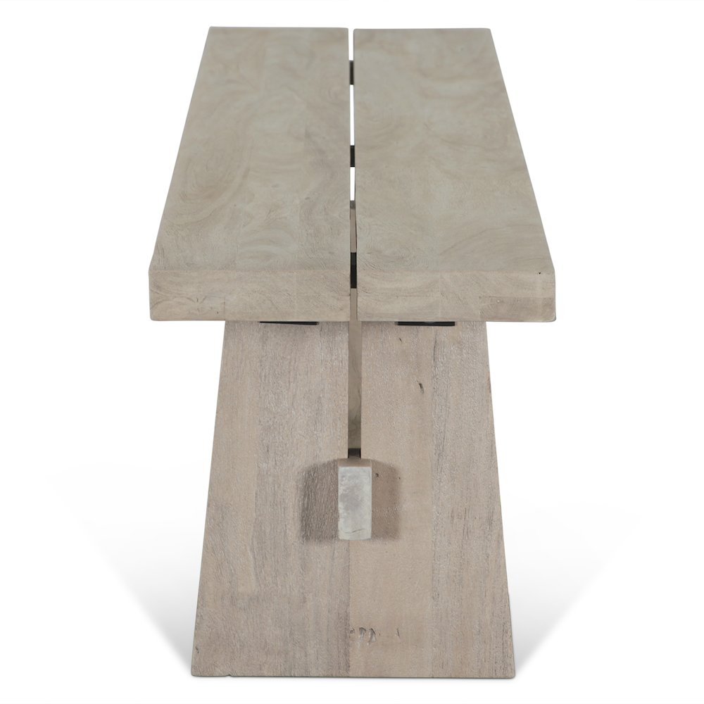 Acadia 79" Dining Bench in Oat. Picture 5
