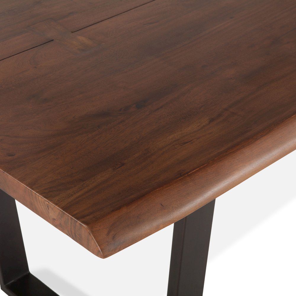 Belfrie 72" Dining Table in Acacia with Walnut Finish. Picture 3