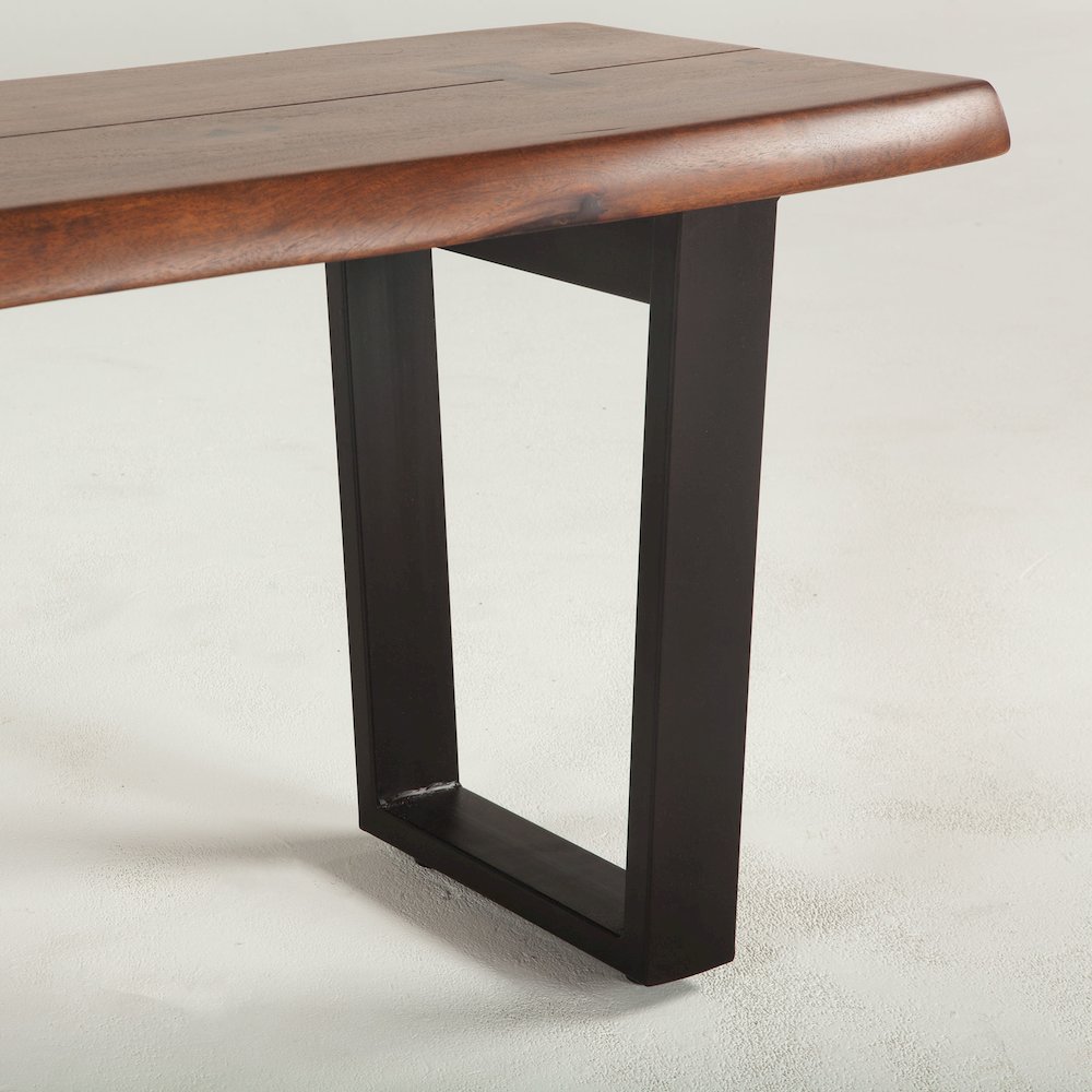 Belfrie 56" Bench in Acacia with Walnut Finish. Picture 7
