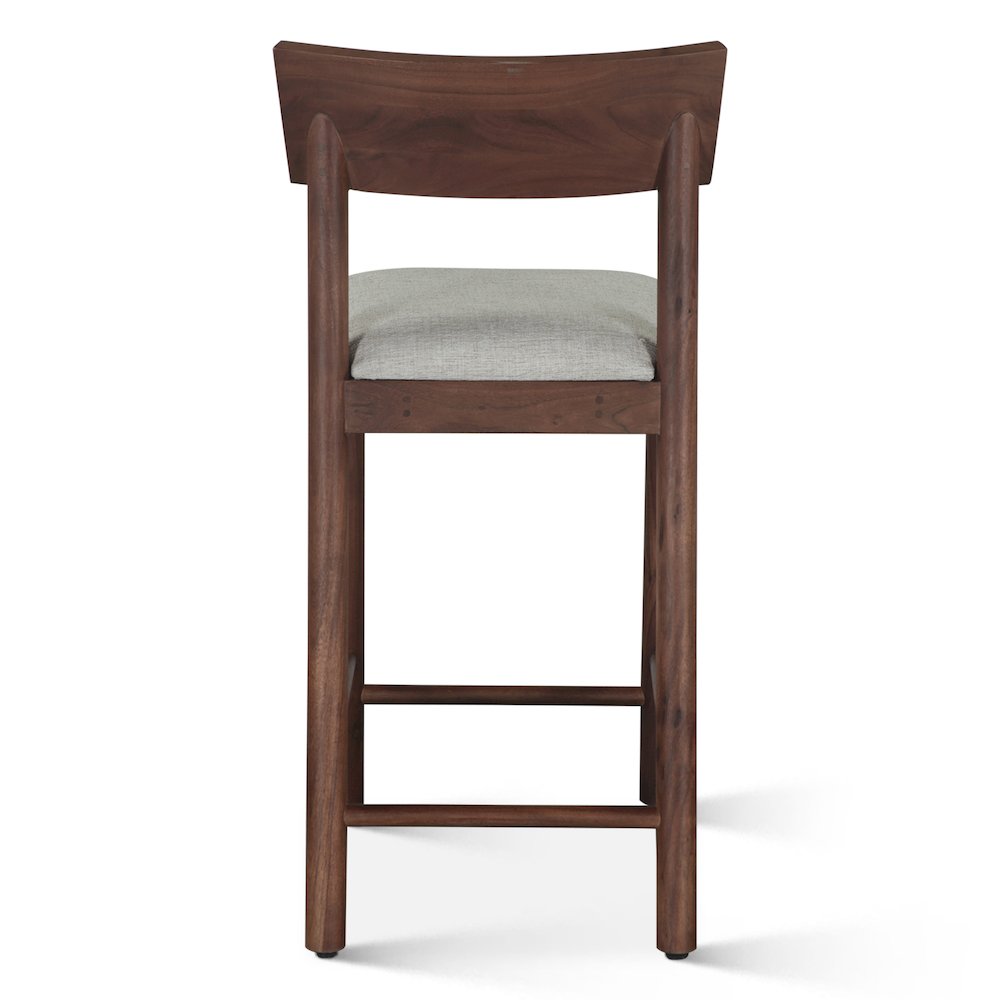 Hampton Upholstered Counter Chair in Walnut. Picture 3