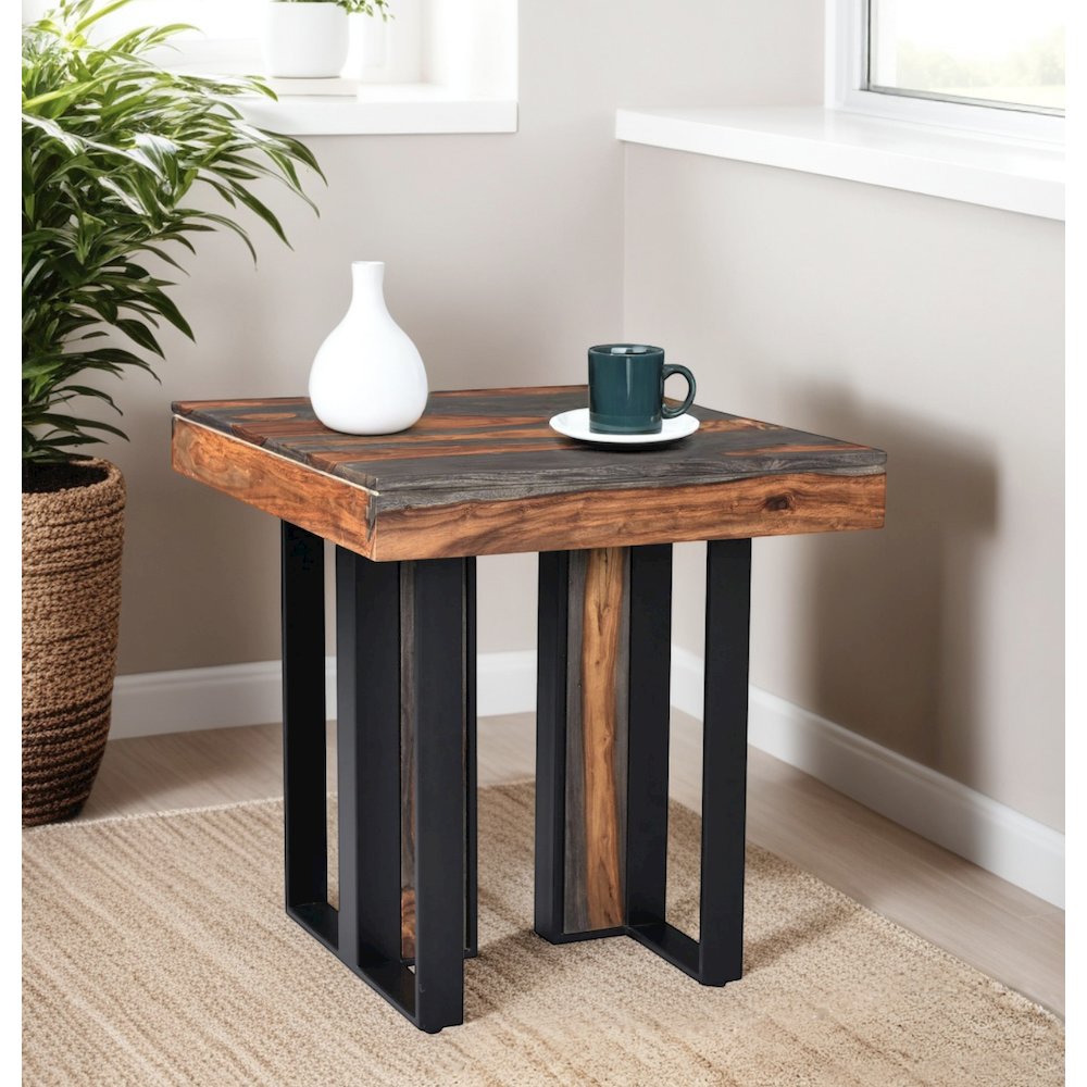 Summit 26" End Table in Capri Sheesham. Picture 4