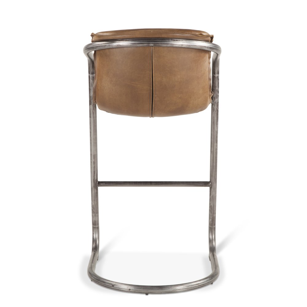 Chiavari Leather Bar Chair in Chestnut. Picture 5