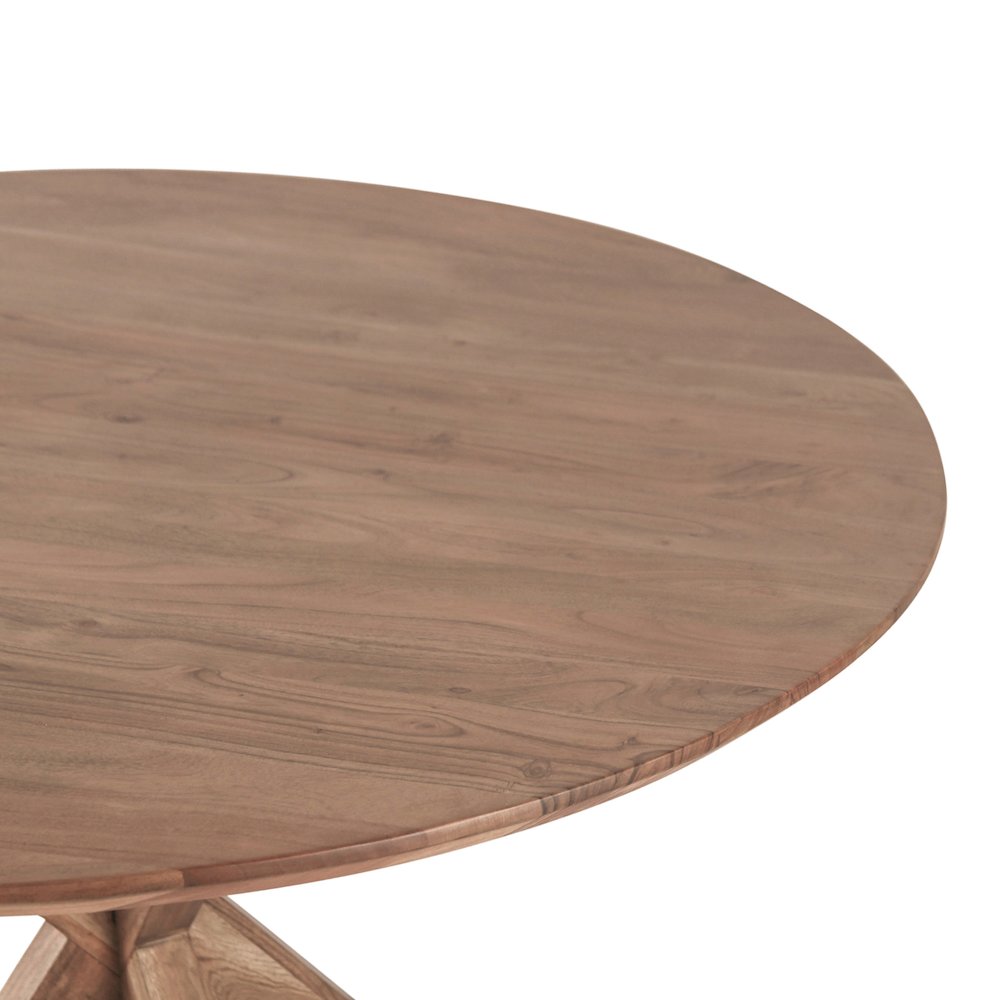 Stockholm 54" Round Dining Table in Weathered Acacia. Picture 2