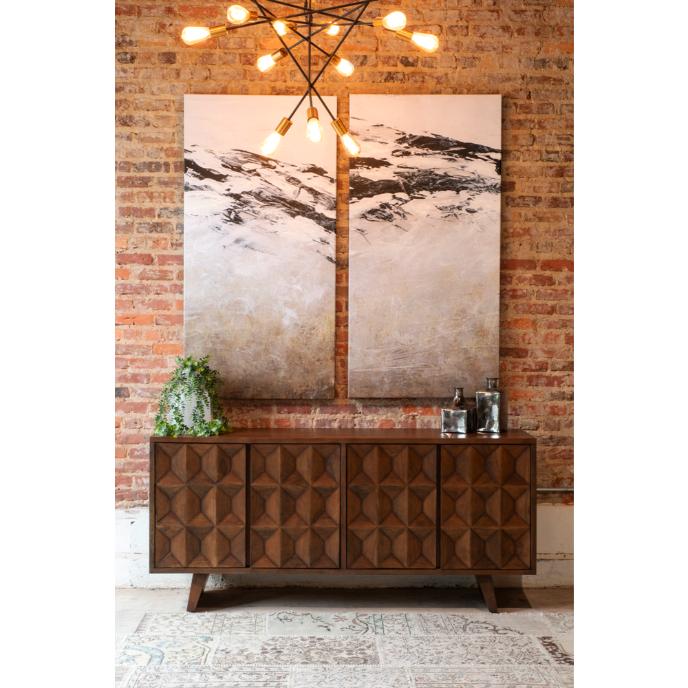 Lisbon 70" Mid-Century Sideboard in Matte Brown. Picture 2