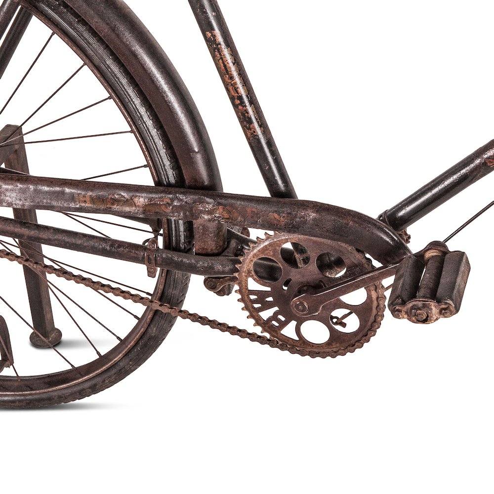 Paxton Reclaimed Teak Bicycle Console. Picture 4