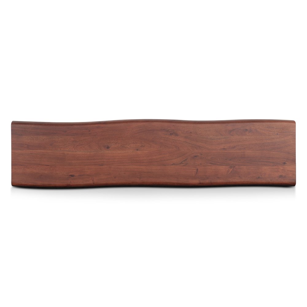 Yarrow 68" Bench in Light Sequoia with Gunmetal Legs. Picture 2