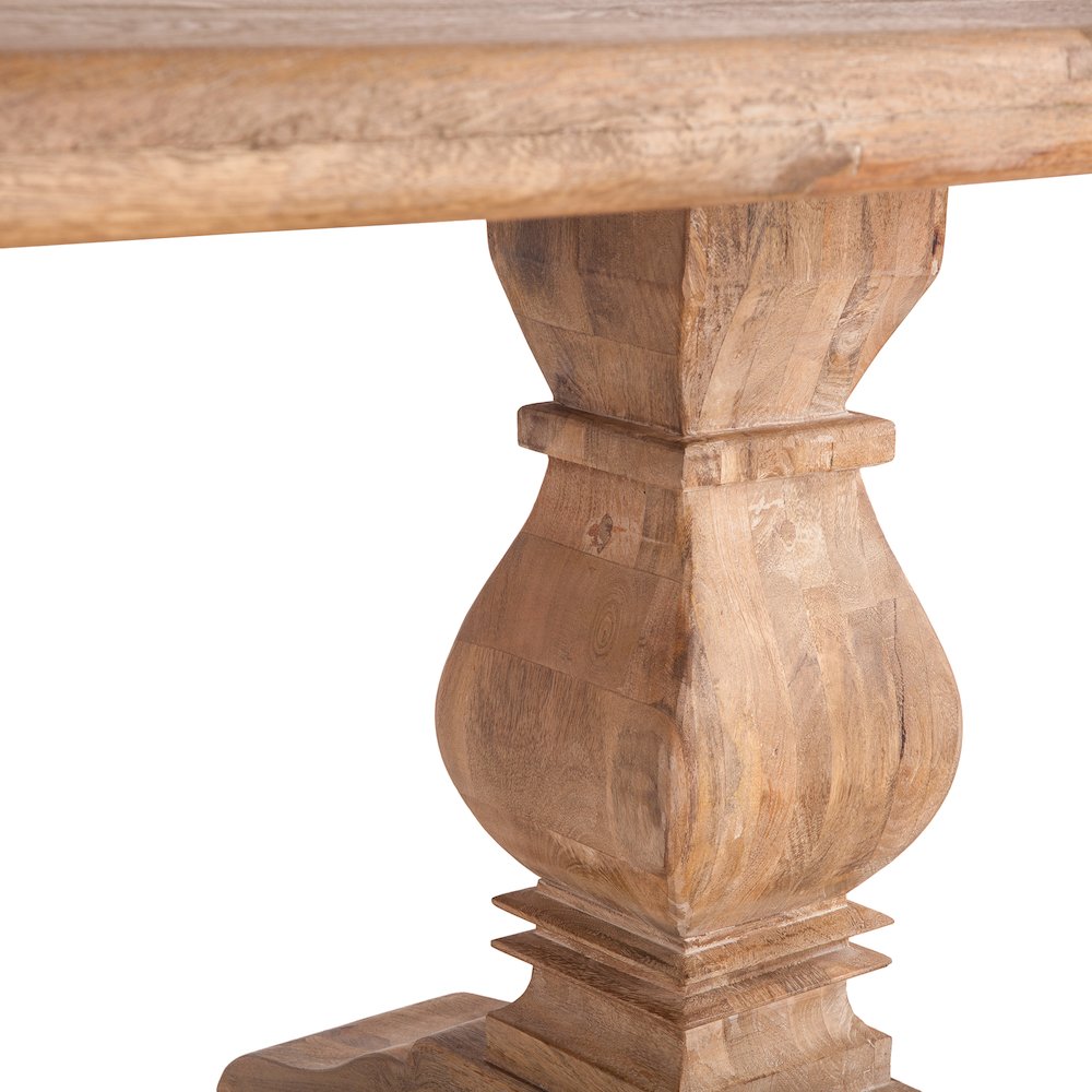 Pengrove 84-Inch Rectangle Mango Wood Dining Table in Antique Oak Finish. Picture 3