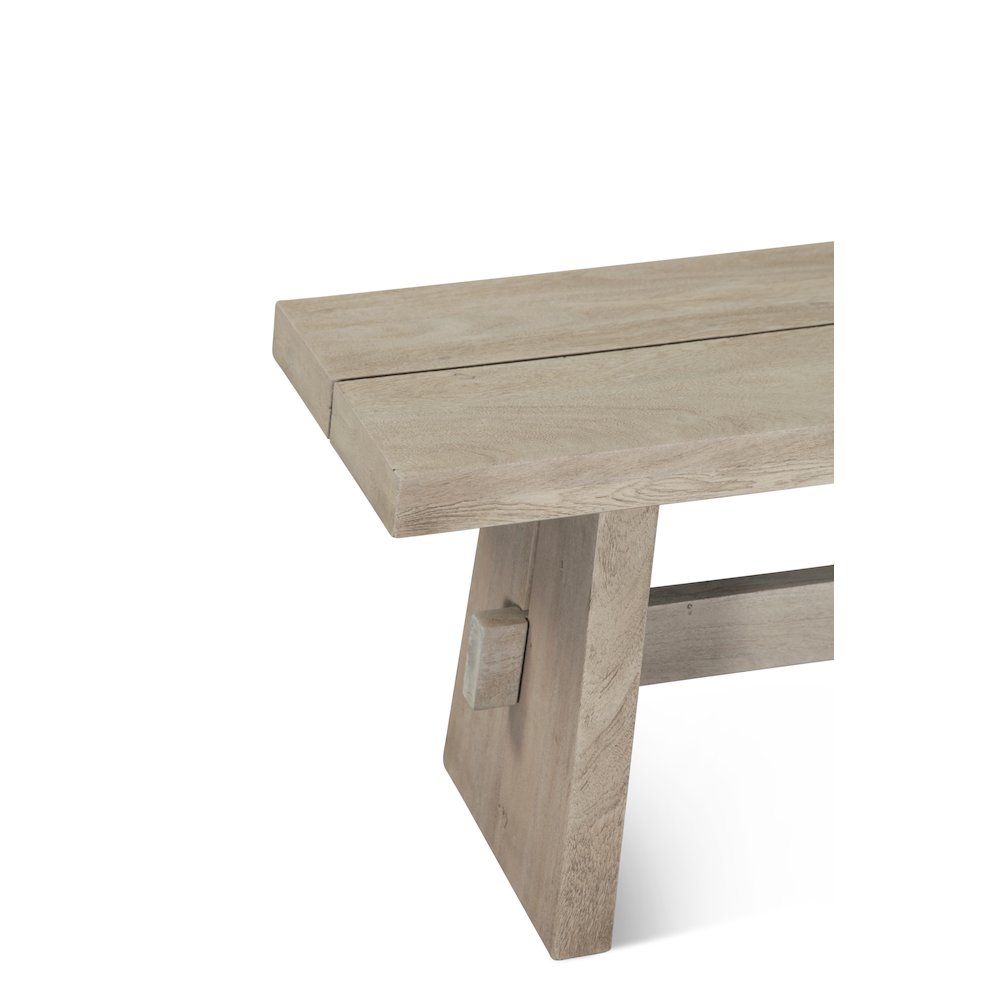 Acadia 79" Dining Bench in Oat. Picture 3