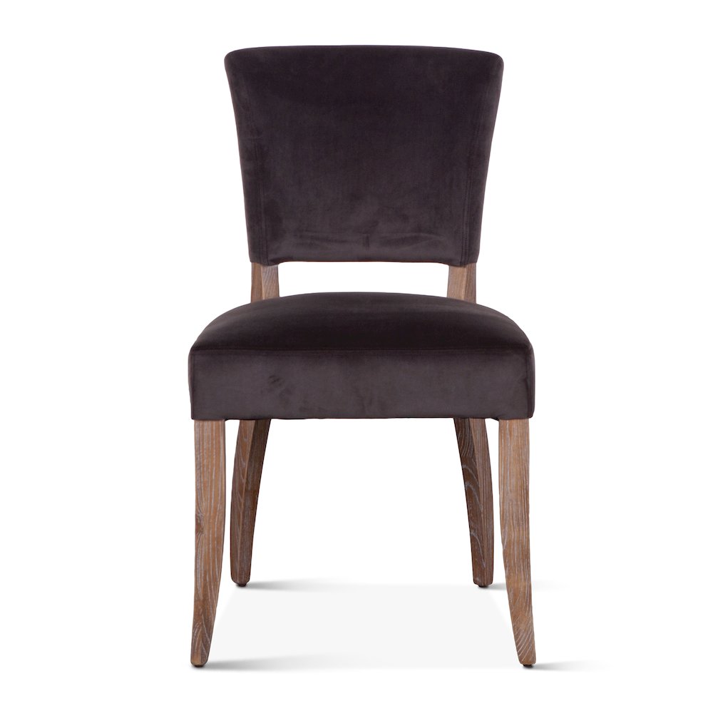 Portia Side Chair in Asphalt Velvet with Napoleon Legs. Picture 6