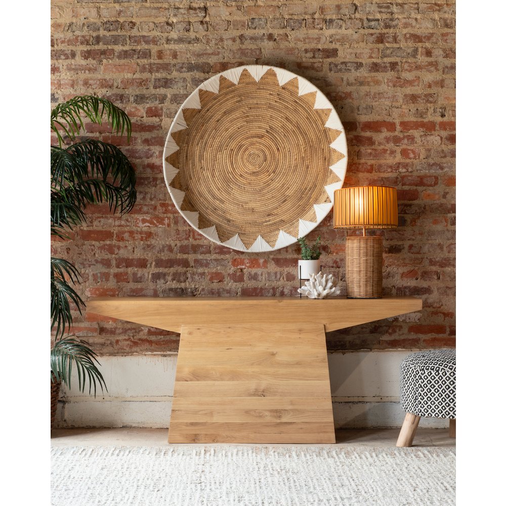 Incus 68" Console Table in Natural Oak. Picture 7