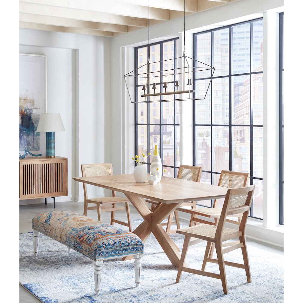 Stockholm 78" Dining Table in Weathered Acacia. Picture 1