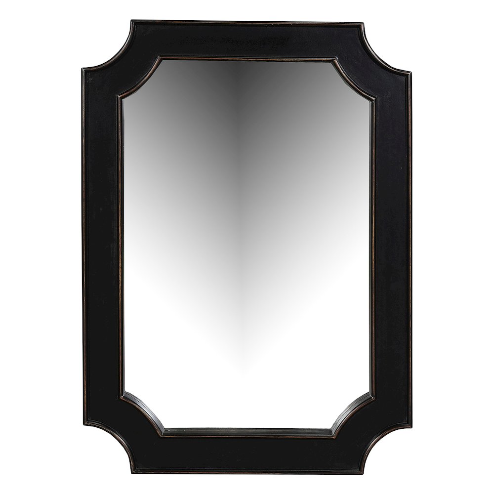 Trento 31" Mirror in Distressed Black. Picture 6