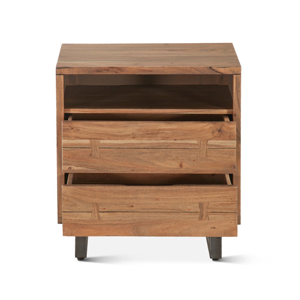 Glenwood Nightstand in Smoked Acacia. Picture 4
