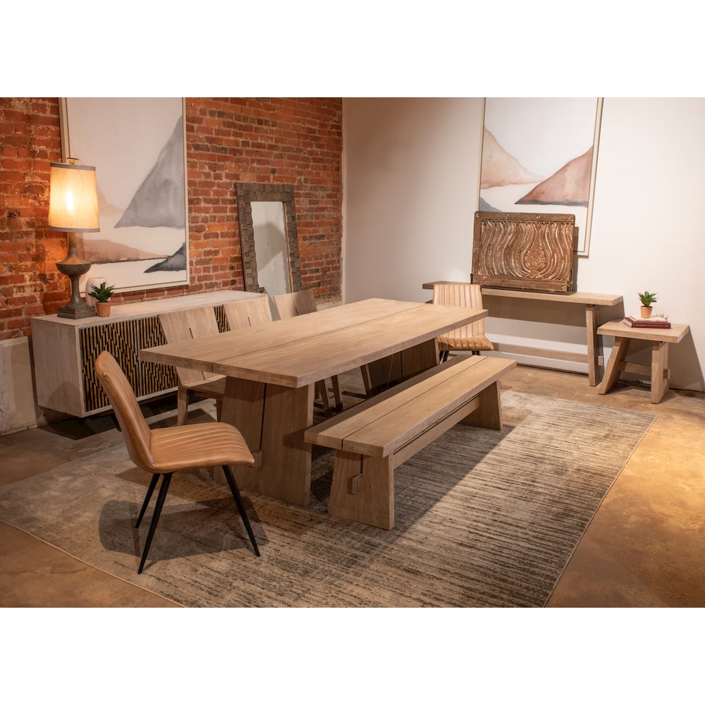 Acadia 79" Dining Bench in Oat. Picture 7