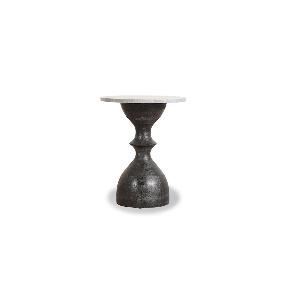 Palm Desert Rustic Marble Side Table. Picture 6