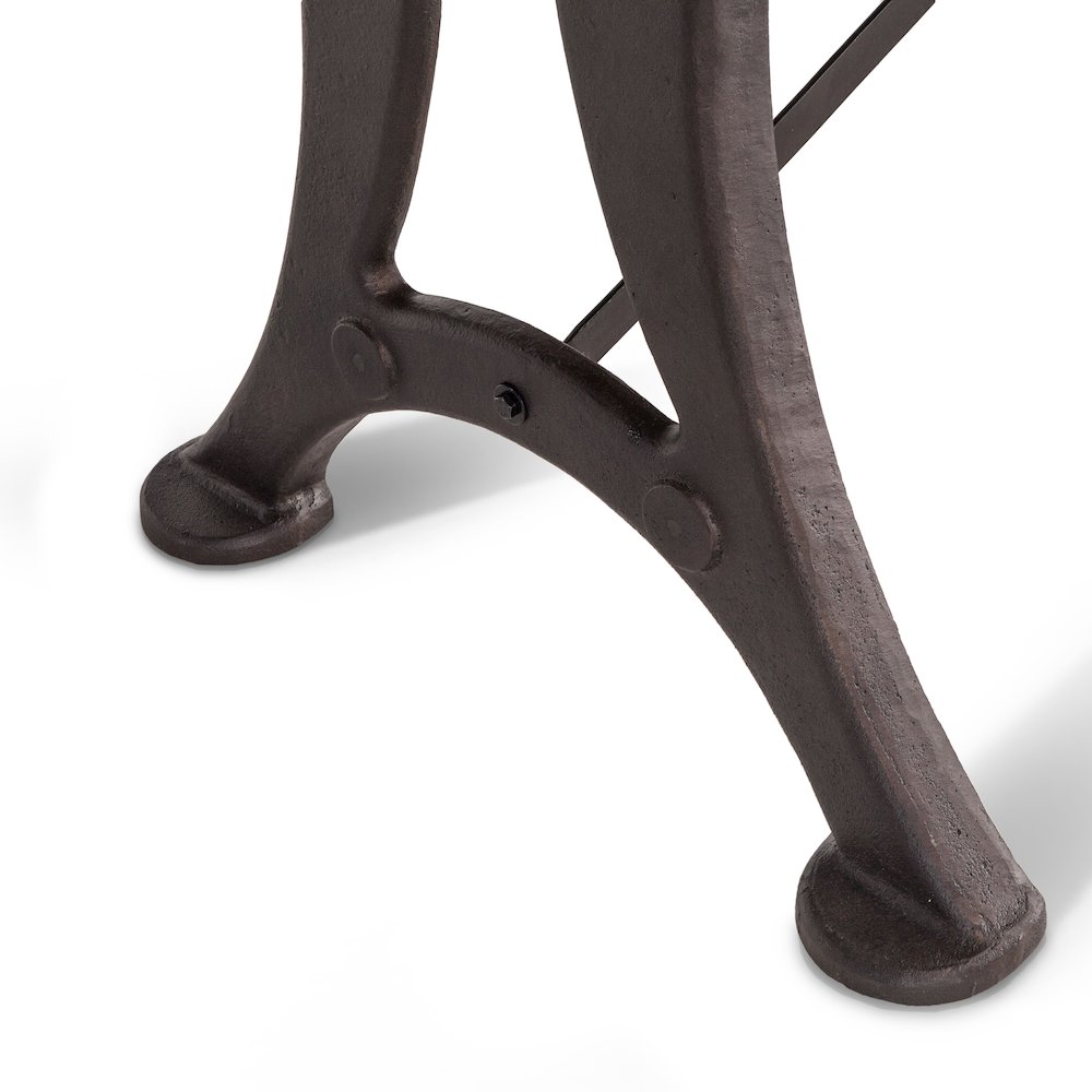 Blayne 72-Inch Live Edge Dining Table with Antique Zinc Base. Picture 5