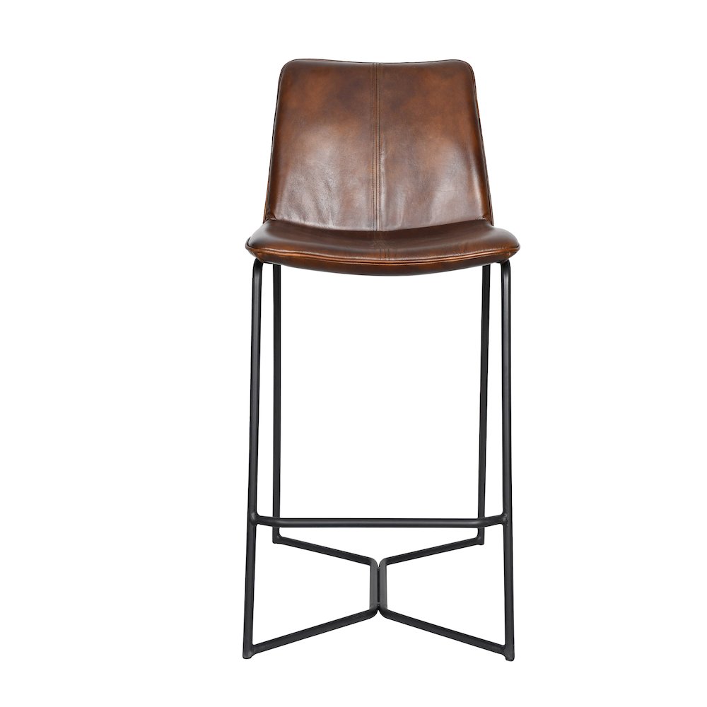 Brisbane Morgan Counter Chair in Hand Washed Chestnut. Picture 1
