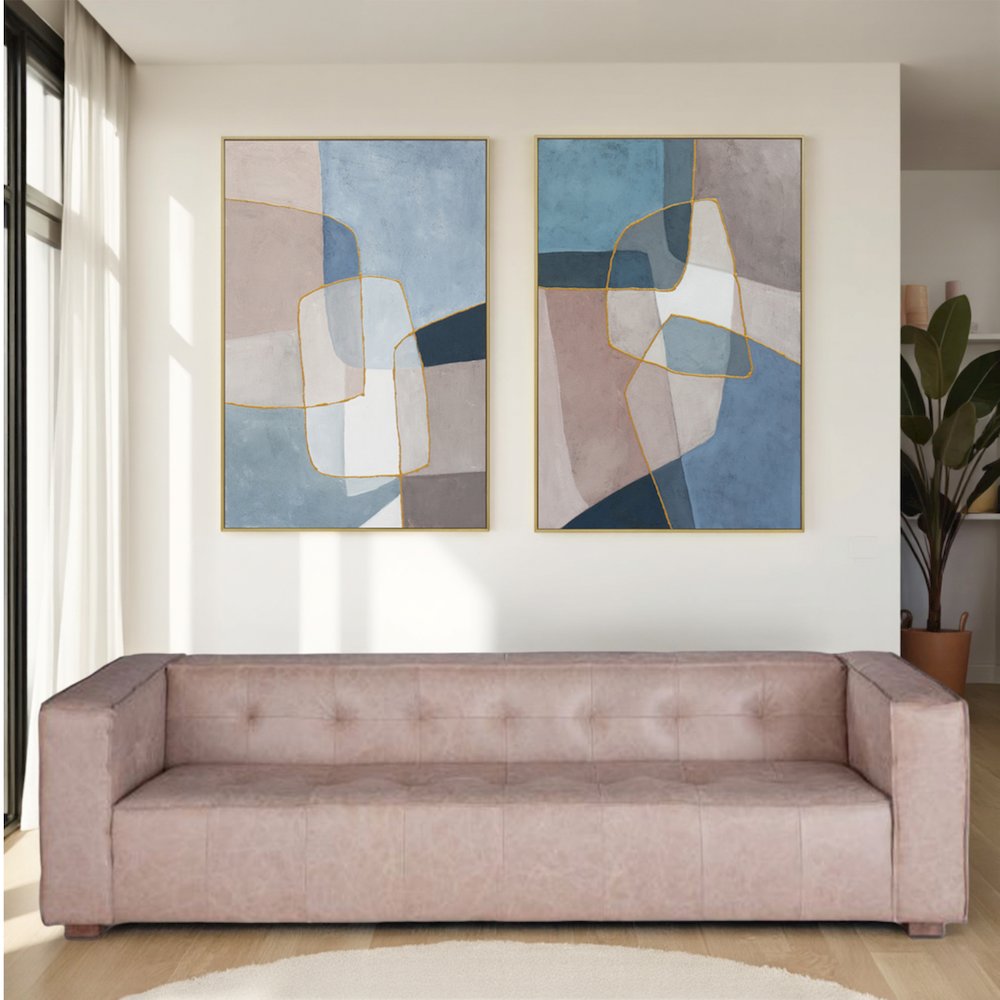 Shattered Symphony Hand Painted Framed Diptych. Picture 4